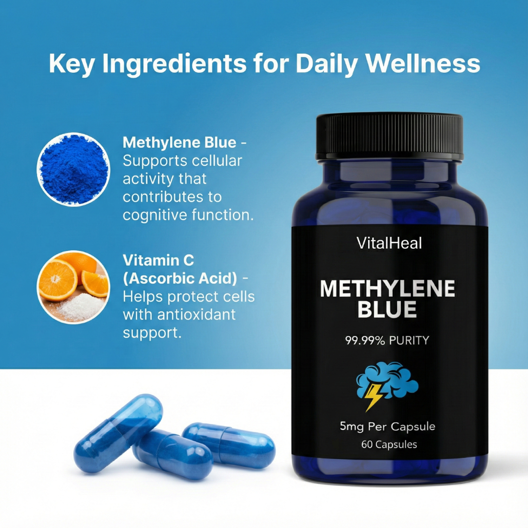 Methylene Blue Capsules – Cognitive & Cellular Energy Support Supplement