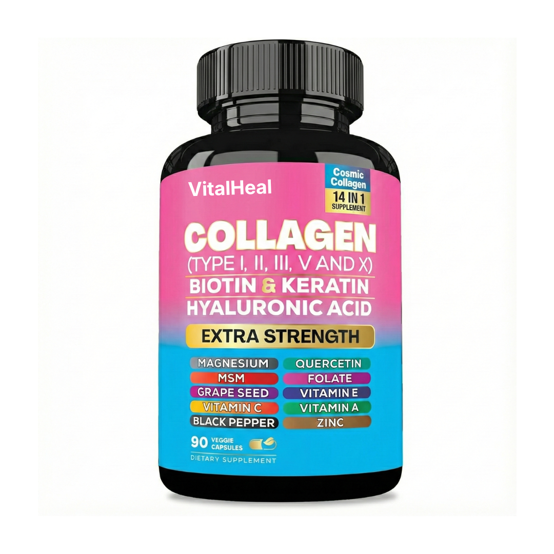 14-in-1 Multi-Type Collagen with Biotin, Keratin & Hyaluronic Acid for Hair, Skin and Nails