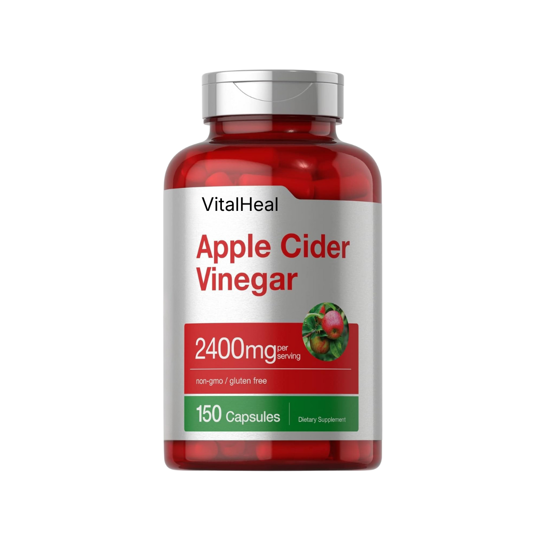 Apple Cider Vinegar Capsules 2400mg - High Potency ACV Supplement