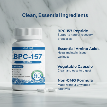 BPC 157 Peptide Capsules 1000mcg – Peptide Supplement for Joint & Muscle Support