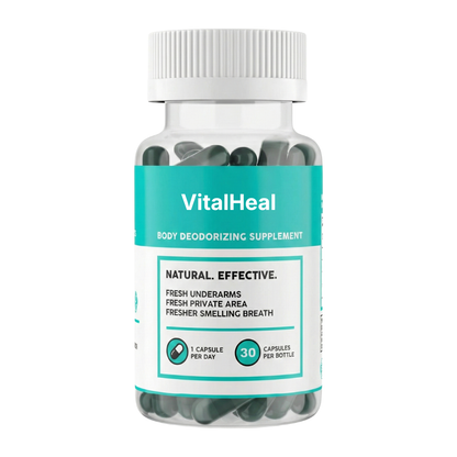 Vitalheal Body Deodorizer – Internal Whole Body Deodorant Supplement with Chlorophyll for Odor Control