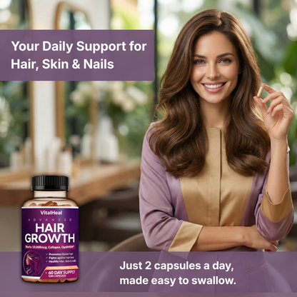 Hair Growth Supplement for Women – Biotin 10,000 mcg & Collagen Hair, Skin & Nails Vitamins