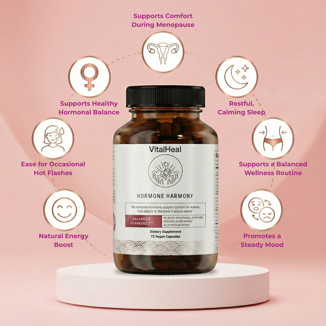 Hormone Harmony – Hormone Balance Supplement for Menopause Relief, Hot Flashes & Mood Support