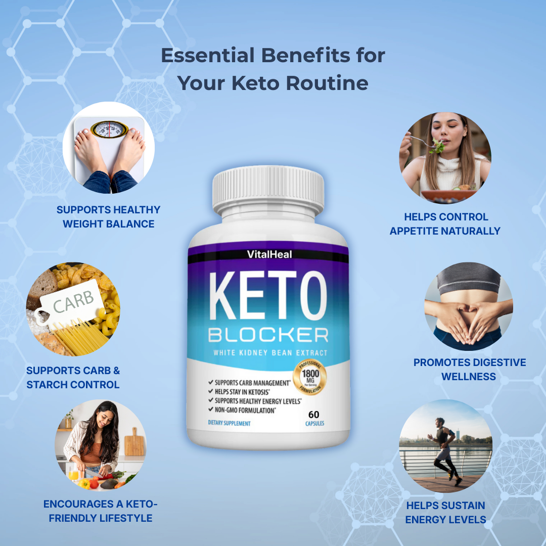 Keto Carb Blocker Pills – White Kidney Bean Extract Supplement for Carb Control