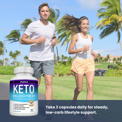 Keto Carb Blocker Pills – White Kidney Bean Extract Supplement for Carb Control