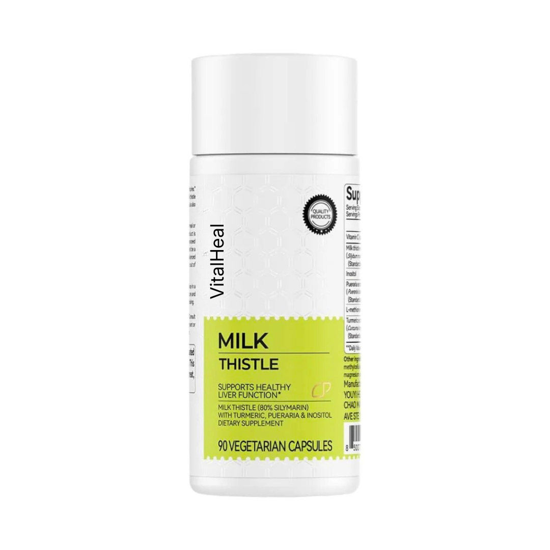 Milk Thistle Supplement – Liver Support Formula with Turmeric, Inositol & Vitamin C (1000mg)