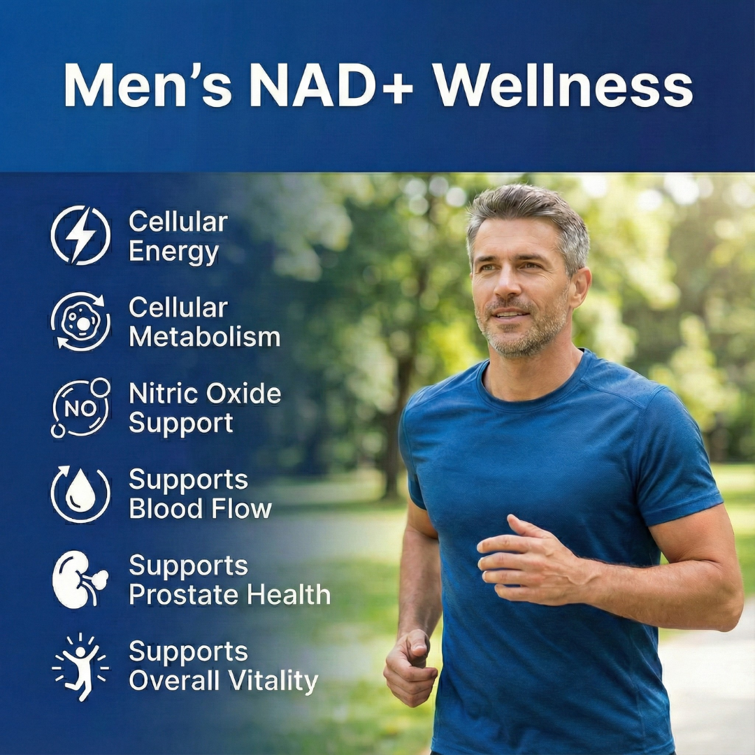 NAD+ Supplement for Men – Liposomal NAD+ for Energy, Circulation Support & Vitality