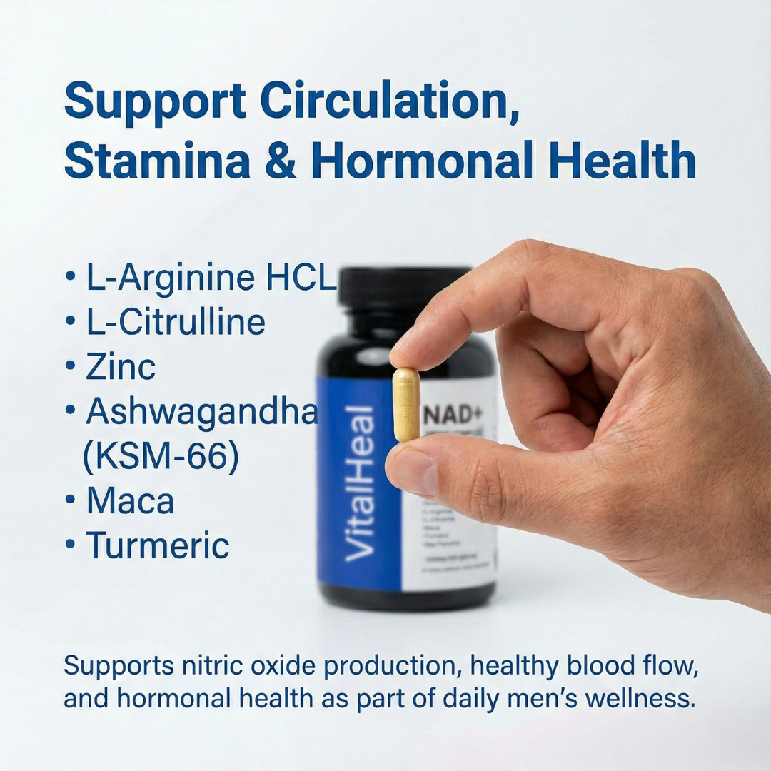 NAD+ Supplement for Men – Liposomal NAD+ for Energy, Circulation Support & Vitality