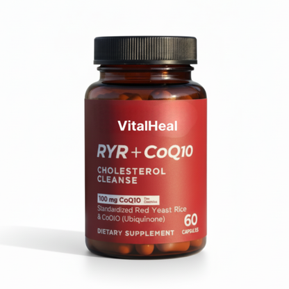 Red Yeast Rice + CoQ10 Supplement – Daily Cholesterol Support