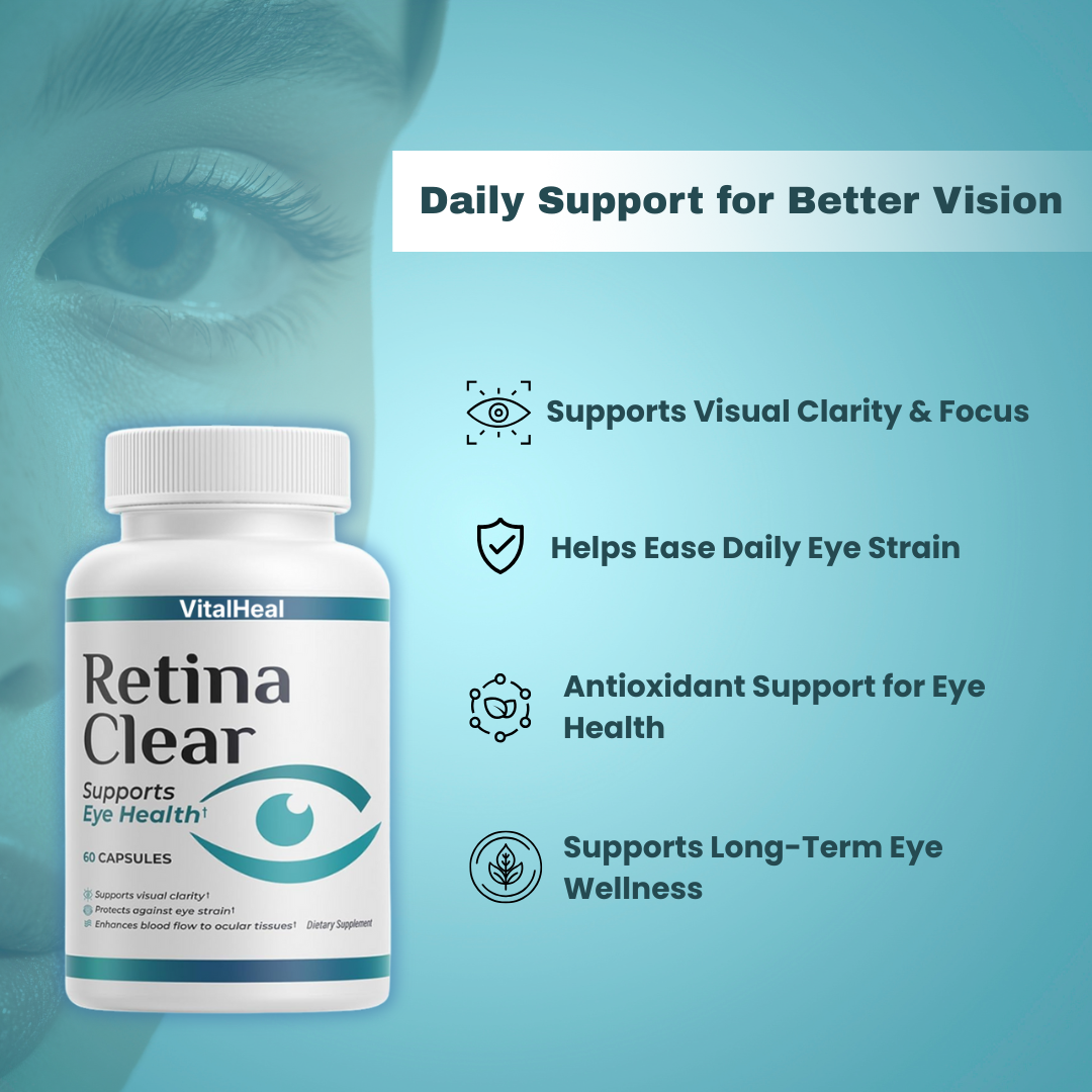 Eye Health Supplement with Lutein & Zeaxanthin – Retina Clear Vision Support Formula