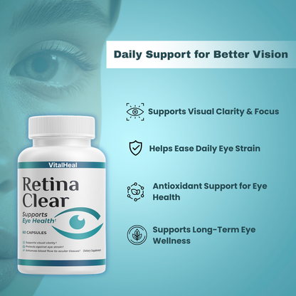 Eye Health Supplement with Lutein & Zeaxanthin – Retina Clear Vision Support Formula