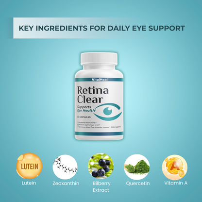 Eye Health Supplement with Lutein & Zeaxanthin – Retina Clear Vision Support Formula