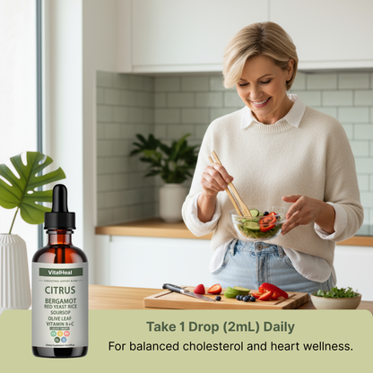 Citrus Bergamot & Red Yeast Rice Liquid Drops – Cholesterol Cleanse