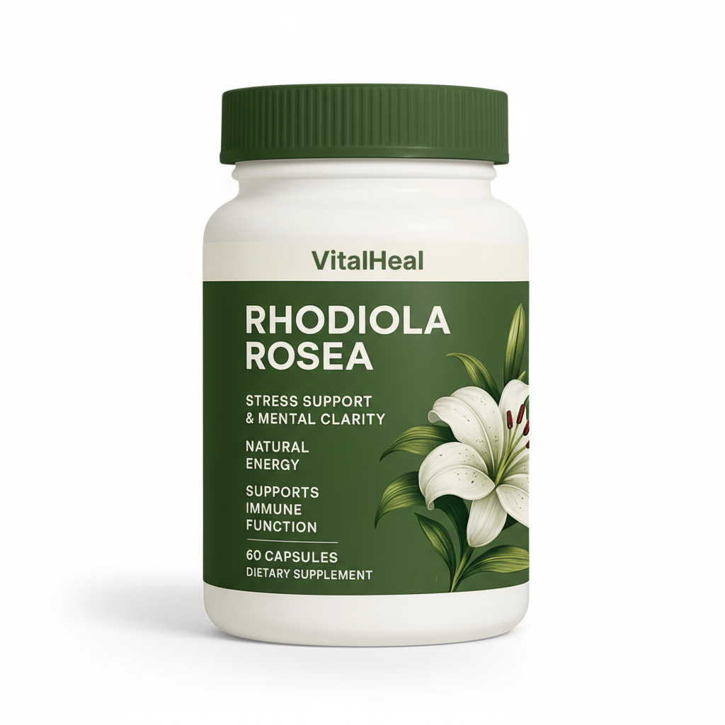Rhodiola Rosea Capsules – Natural Adaptogenic for Stress Relief & Energy Support