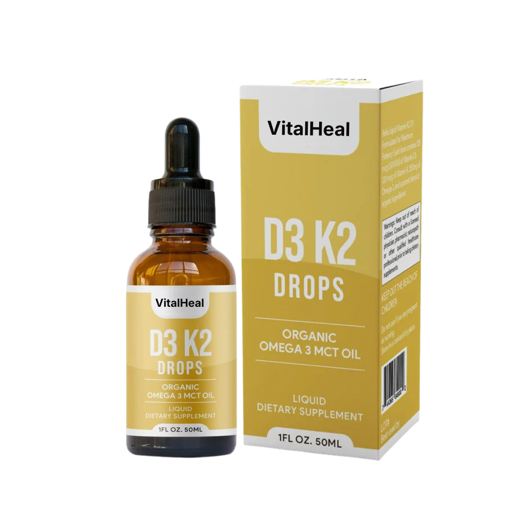 Vitamin D3 K2 Drops – High-Absorption Liquid Supplement for Bone & Immune Support