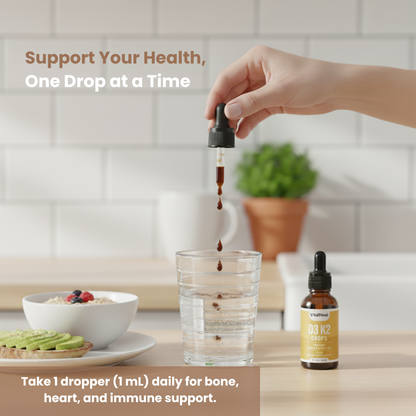 Vitamin D3 K2 Drops – High-Absorption Liquid Supplement for Bone & Immune Support