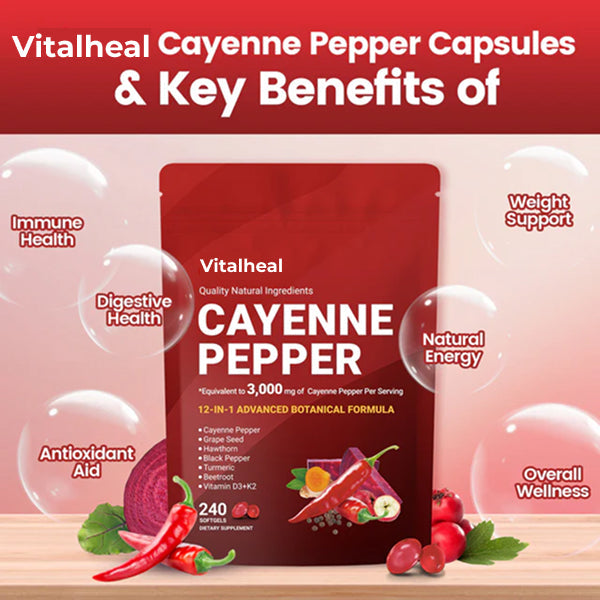 Cayenne Pepper Softgels - Support for Circulation, Energy & Digestion