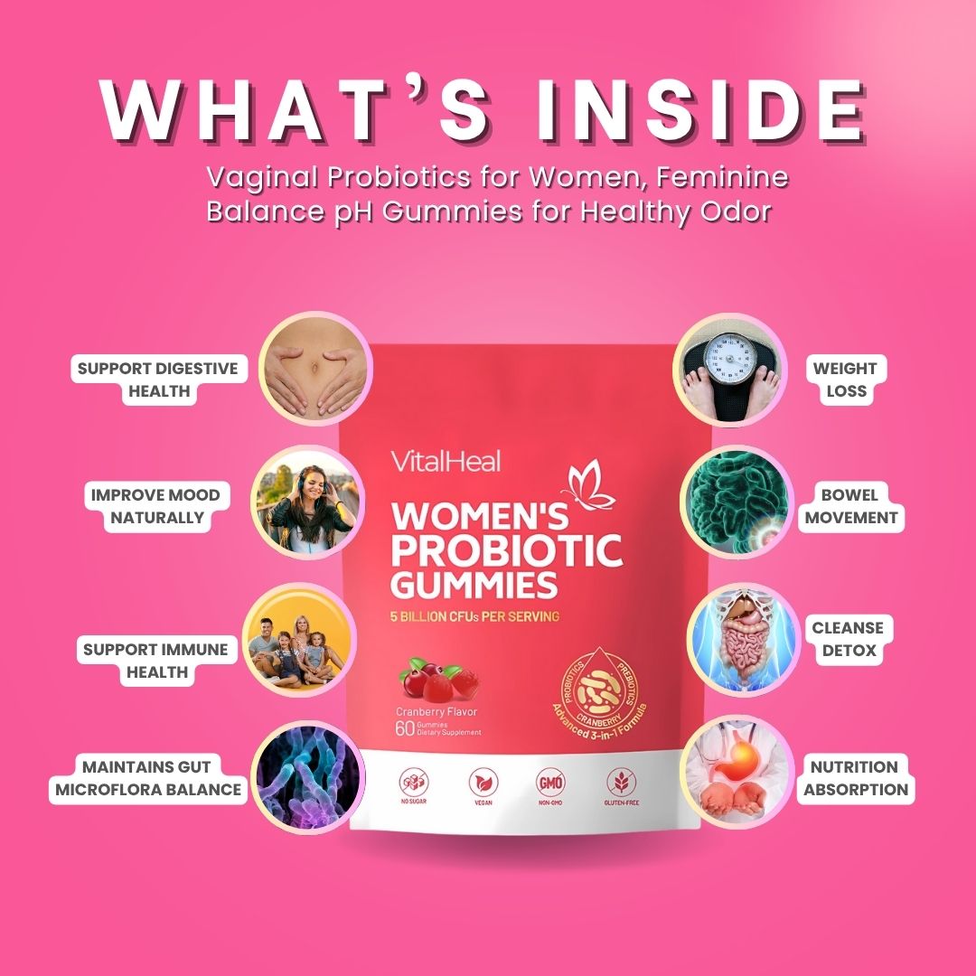 Cranberry Probiotic Gummies - Women's Digestive & Feminine pH Support