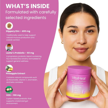 Women's Probiotic+Slippery Elm Gummies - Daily Feminine Support