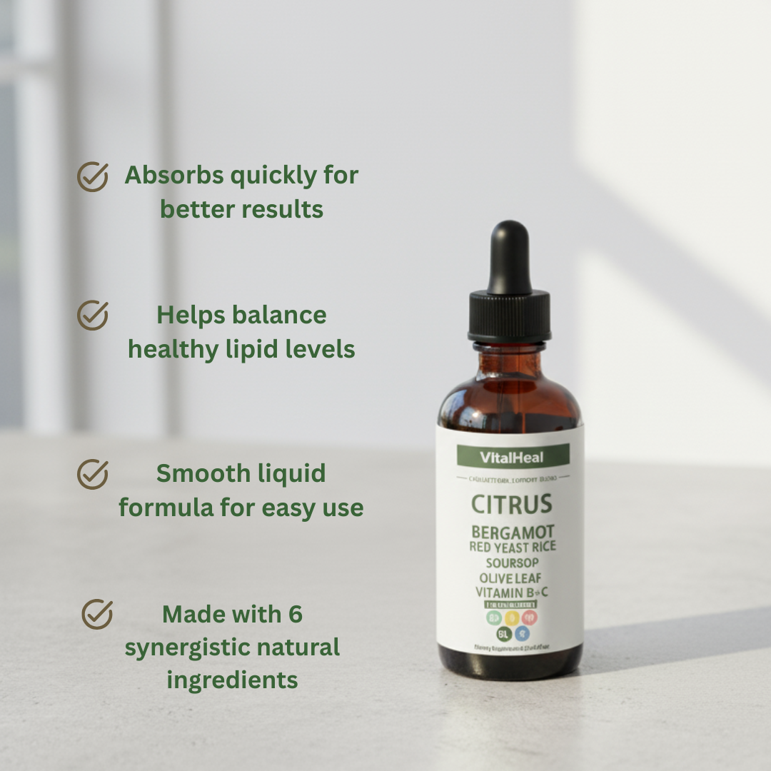 Citrus Bergamot & Red Yeast Rice Liquid Drops – Cholesterol Cleanse