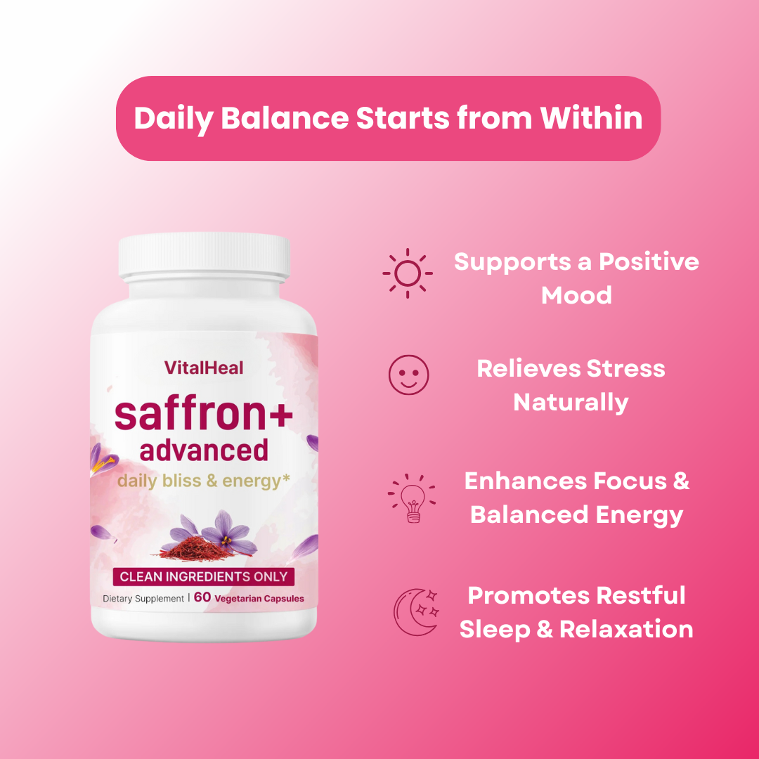 Saffron+ Advanced – 10-in-1 Saffron Complex for Daily Bliss, Mood & Energy
