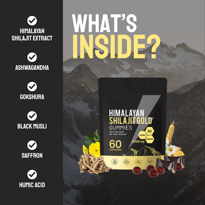 Pure Himalayan Shilajit Gold Gummies – Energy, Focus & Vitality