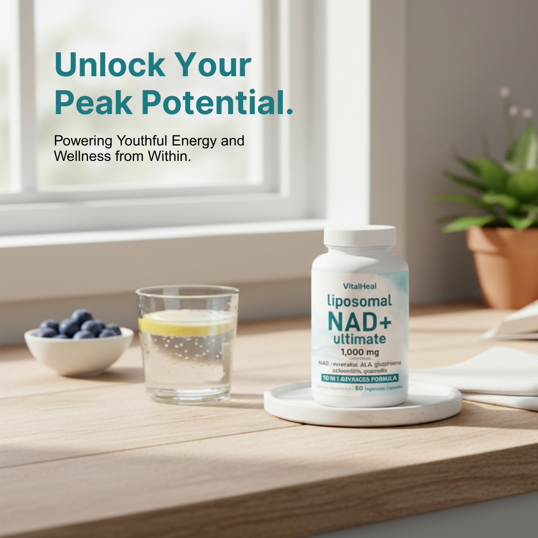 Liposomal NAD+ Ultimate – NAD Supplement with Resveratrol | 10-in-1 Healthy Aging & Energy Support