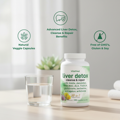 Liver Detox & Support Complex – 20-in-1 Herbal Formula for Natural Cleanse & Daily Wellness