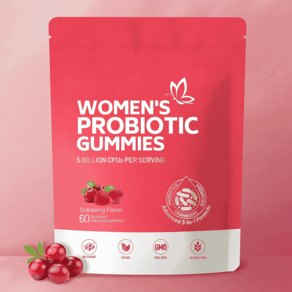 Cranberry Probiotic Gummies - Women's Digestive & Feminine pH Support