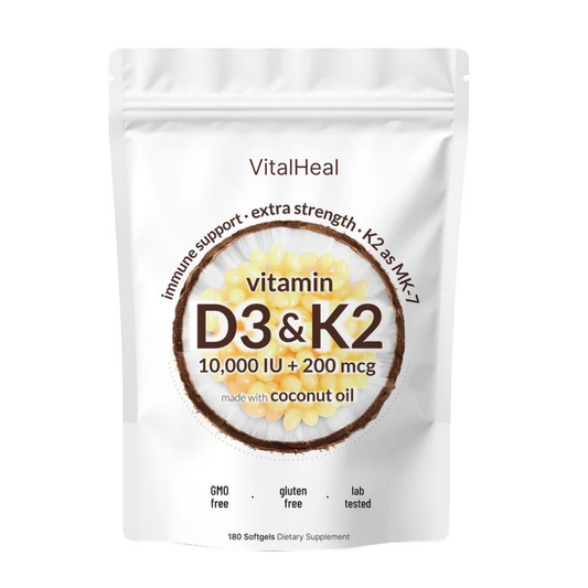 Vitamin D3 + K2 Softgels – 10000 IU